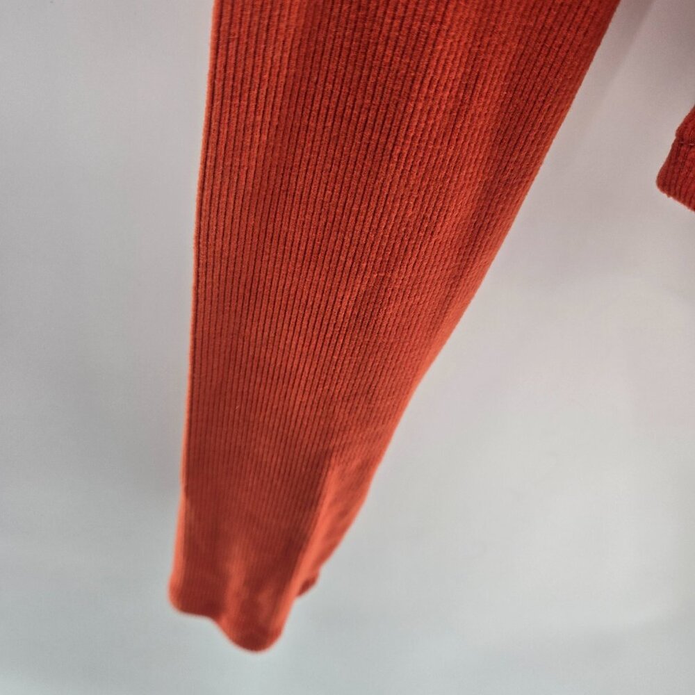 Lovepoem by Block Orange Sweater Cowl Neck Cutout Ribbed Medium - Picture 5 of 12